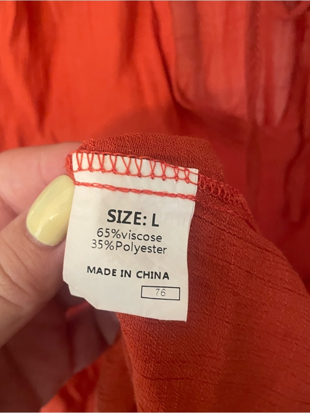 Women’s Red Ruffle Sleeve Top - Picture 3 of 3